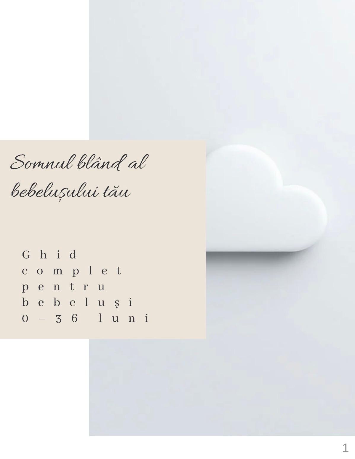 Ghid "Somnul bebelușilor 0-36+ luni"