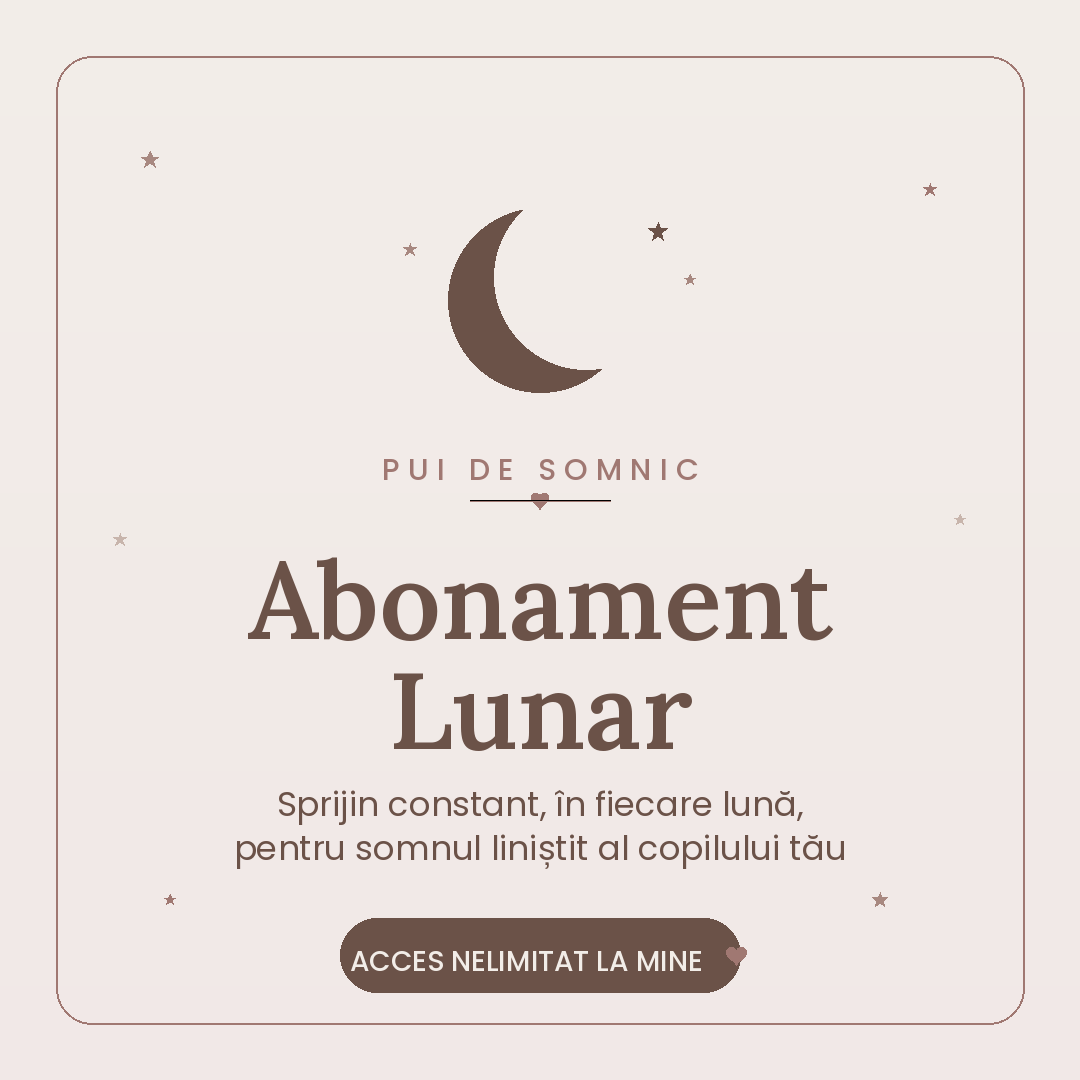 Abonament lunar consultanță somn bebeluși | Pui de Somnic
