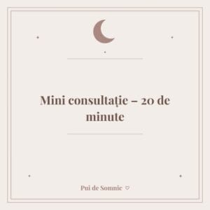 Mini consultație – 20 de minute - Pui de Somnic consultant somn bebelusi