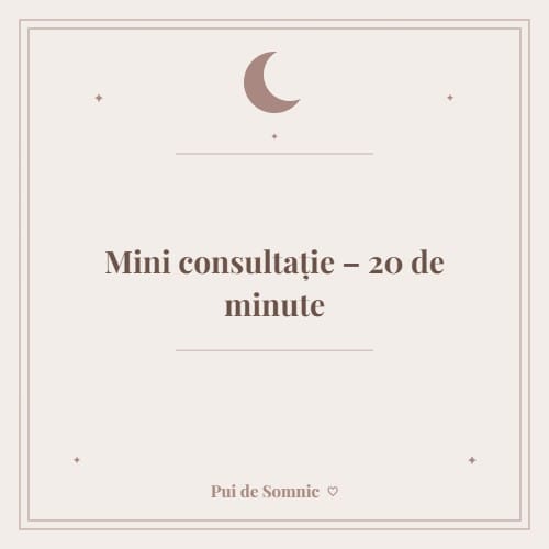 Mini consultație – 20 de minute - Pui de Somnic consultant somn bebelusi